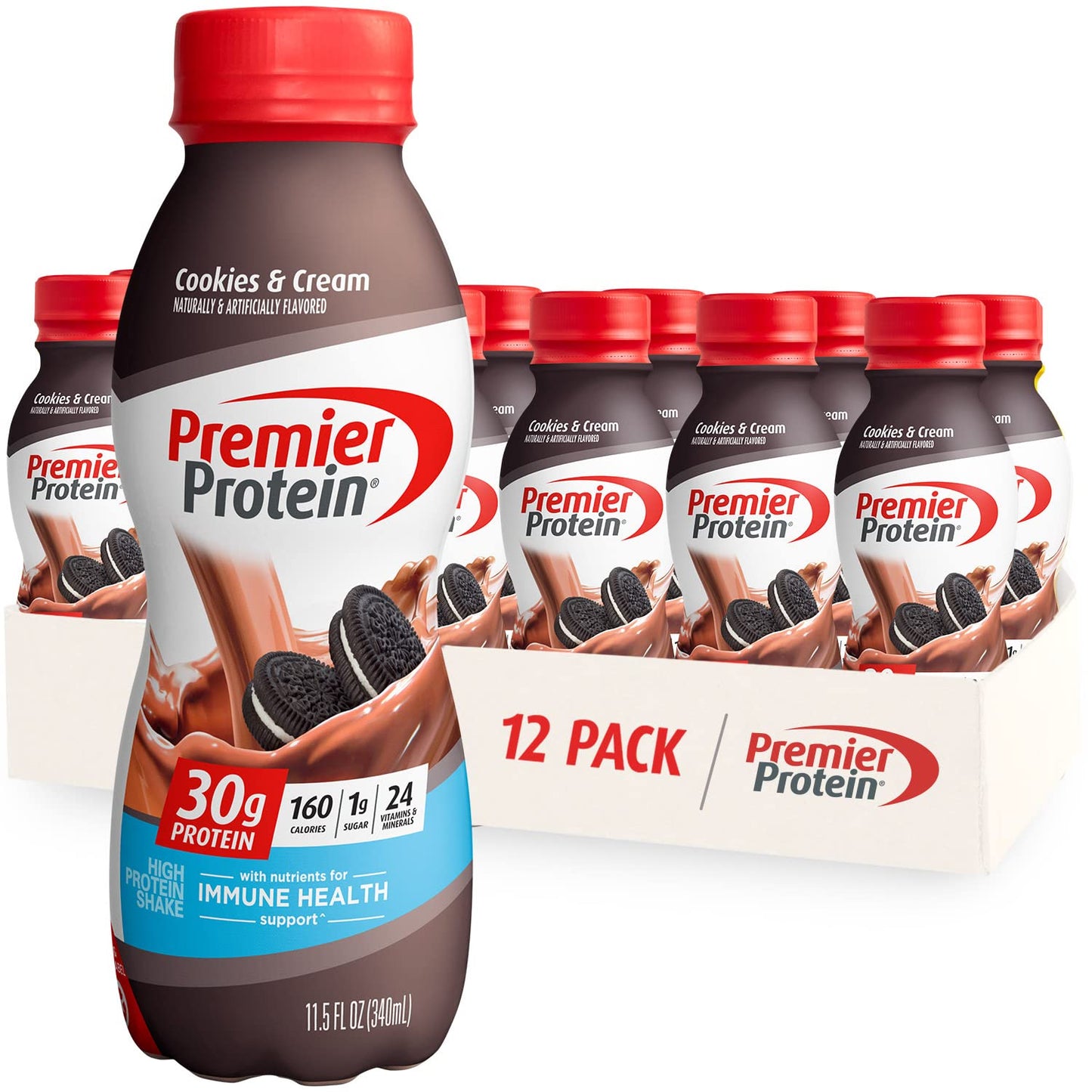 Premier Protein Shake Limited Edition 30g 1g Sugar 24 Vitamins Minerals Nutrients to Support Immune Health, Pumpkin Spice, 11.5 Fl Oz (Pack of 12)