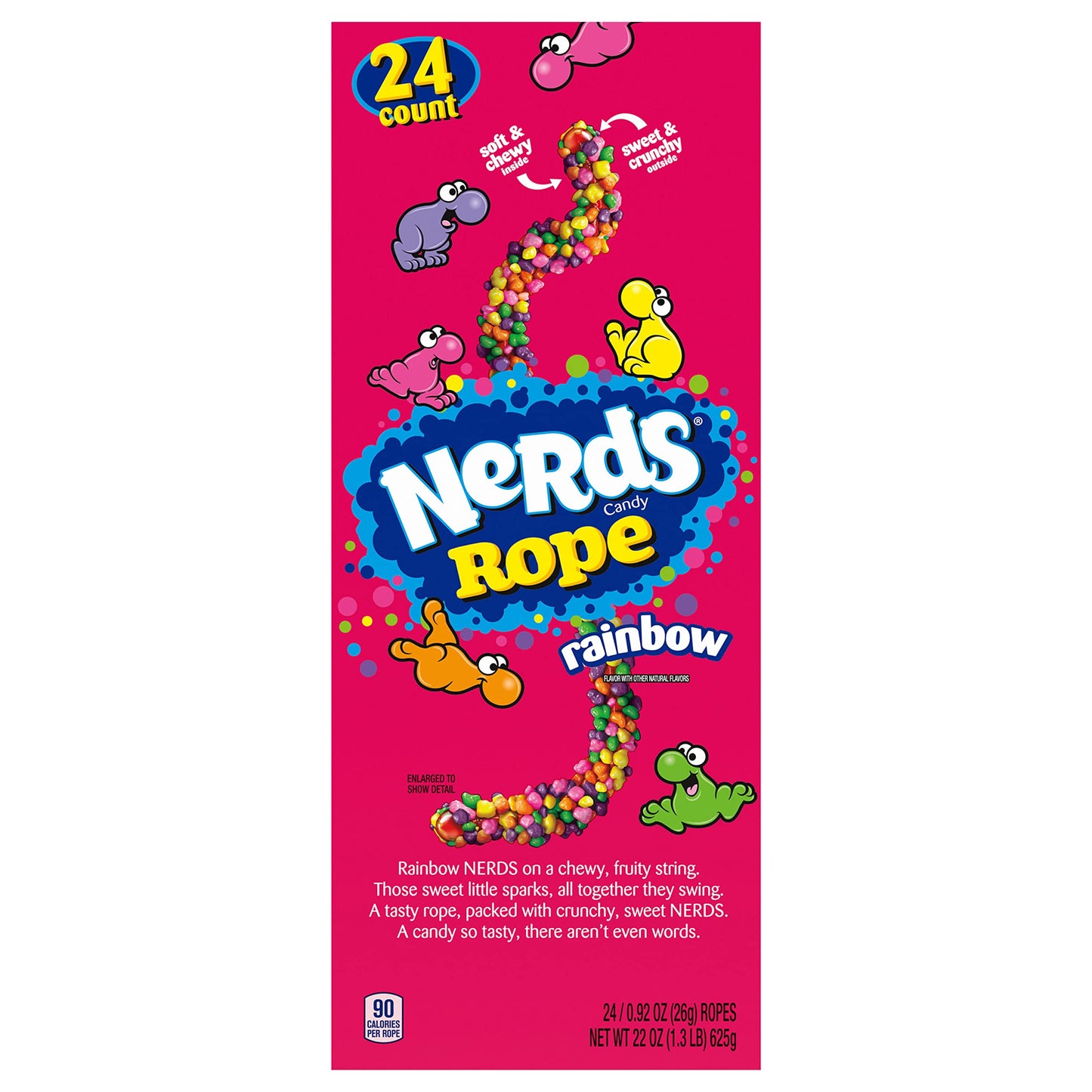 Nerds Rope Candy, Rainbow, 0.92 Ounce (Pack of 24)