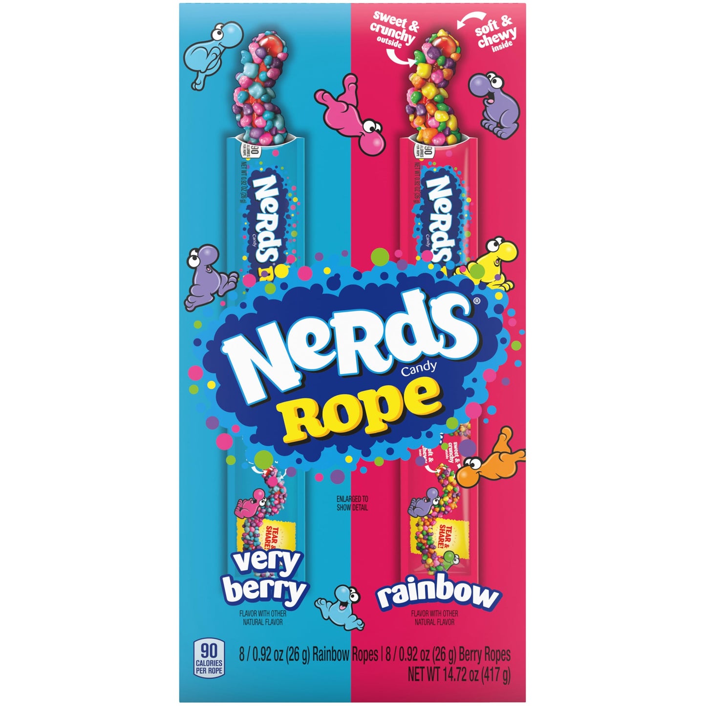 Nerds Rope Candy, Rainbow, 0.92 Ounce (Pack of 24)