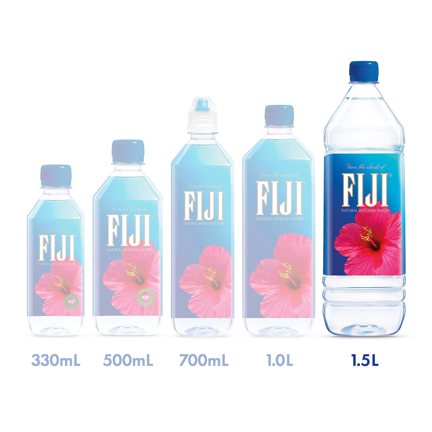 FIJI Natural Artesian Bottled Water 1.5 Liters / 50.7 Fl Ounce (Pack of 12) - 100% Natural Electrolytes