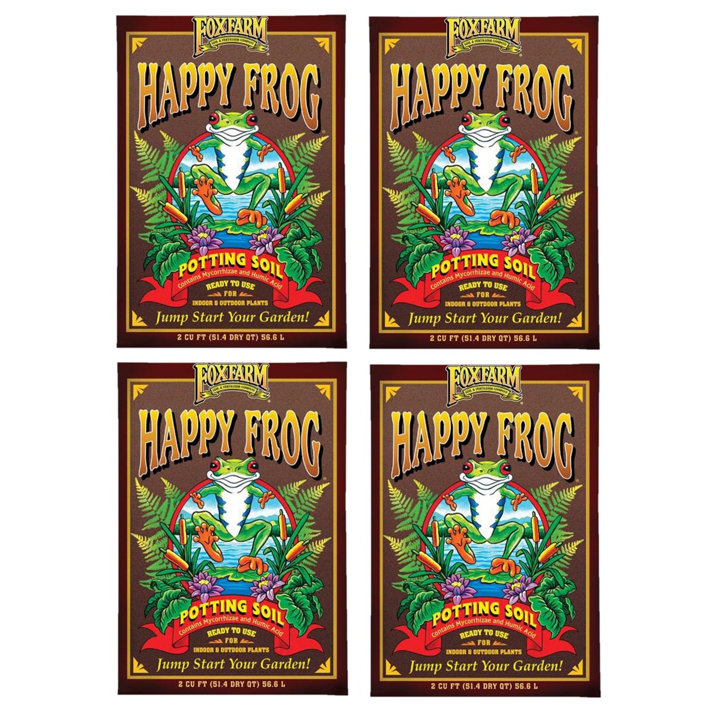 FoxFarm Happy Frog Potting Soil, 2cu ft – for Indoor/Outdoor Container Plants, Improves Root Efficiency, pH Adjusted for Optimal Nutrient Uptake – Contains Microbes and Humic Acids