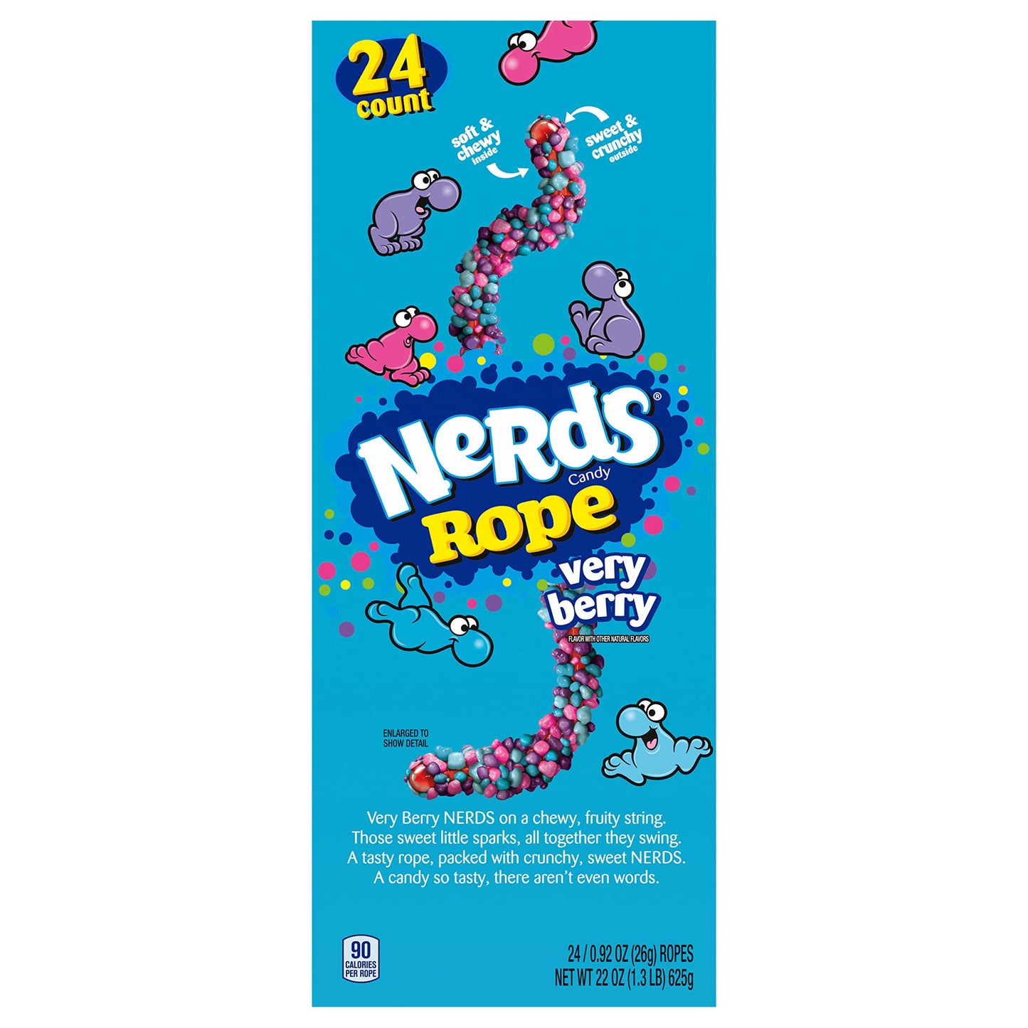 Nerds Rope Candy, Rainbow, 0.92 Ounce (Pack of 24)