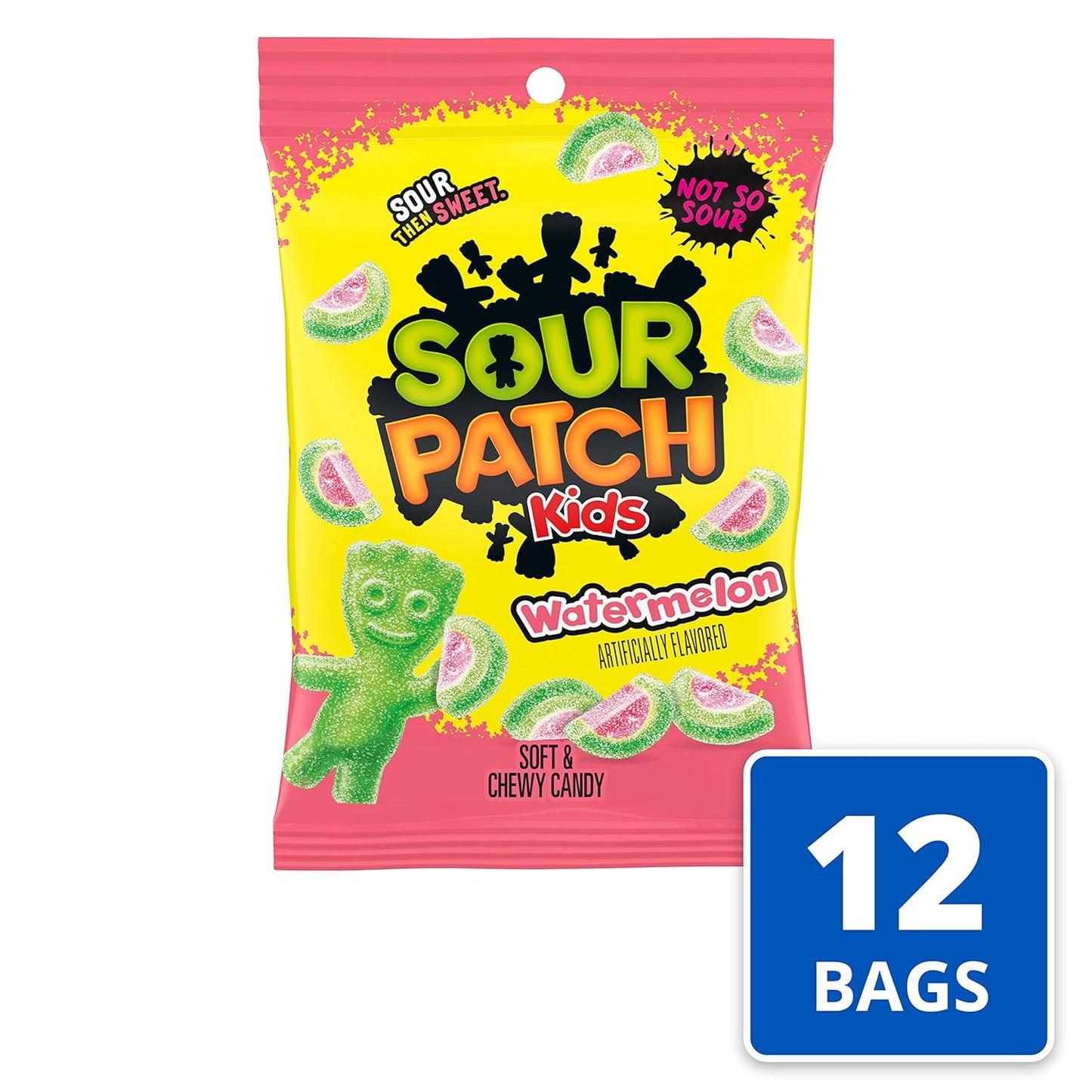 SOUR PATCH KIDS Watermelon Soft & Chewy Candy, 12 - 8 oz Bags