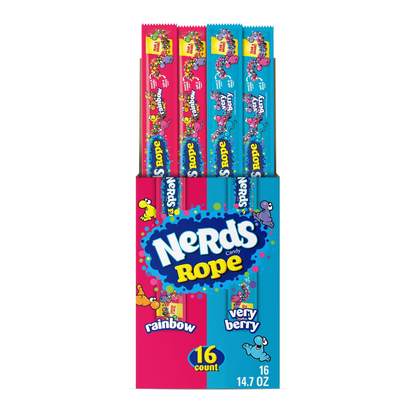 Nerds Rope Candy, Rainbow, 0.92 Ounce (Pack of 24)